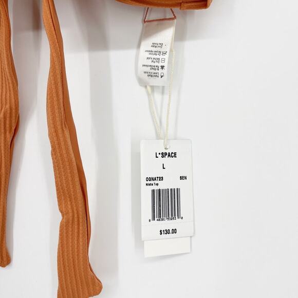 L*Space Eco Chic Repreve Nikita Bikini Top in Sienna Size Large NEW NWT - Picture 6 of 7
